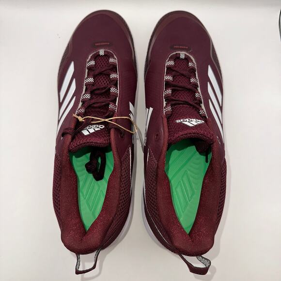 Adidas Icon 7 Mens 13.5 Maroon Baseball Metal Cleats FZ1555 - Picture 6 of 11